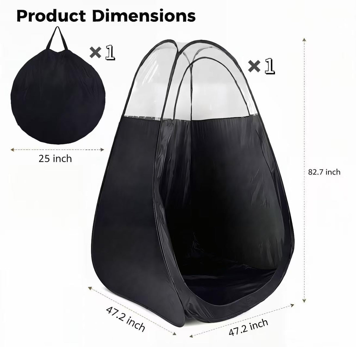 Generic Deluxe Pop-Up Tan Tent in compact folded form for easy travel.