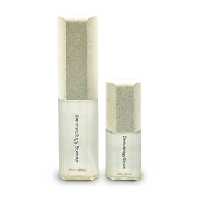 Generic Dermatology First Booster bottle pour for on-the-go hydration and protection.