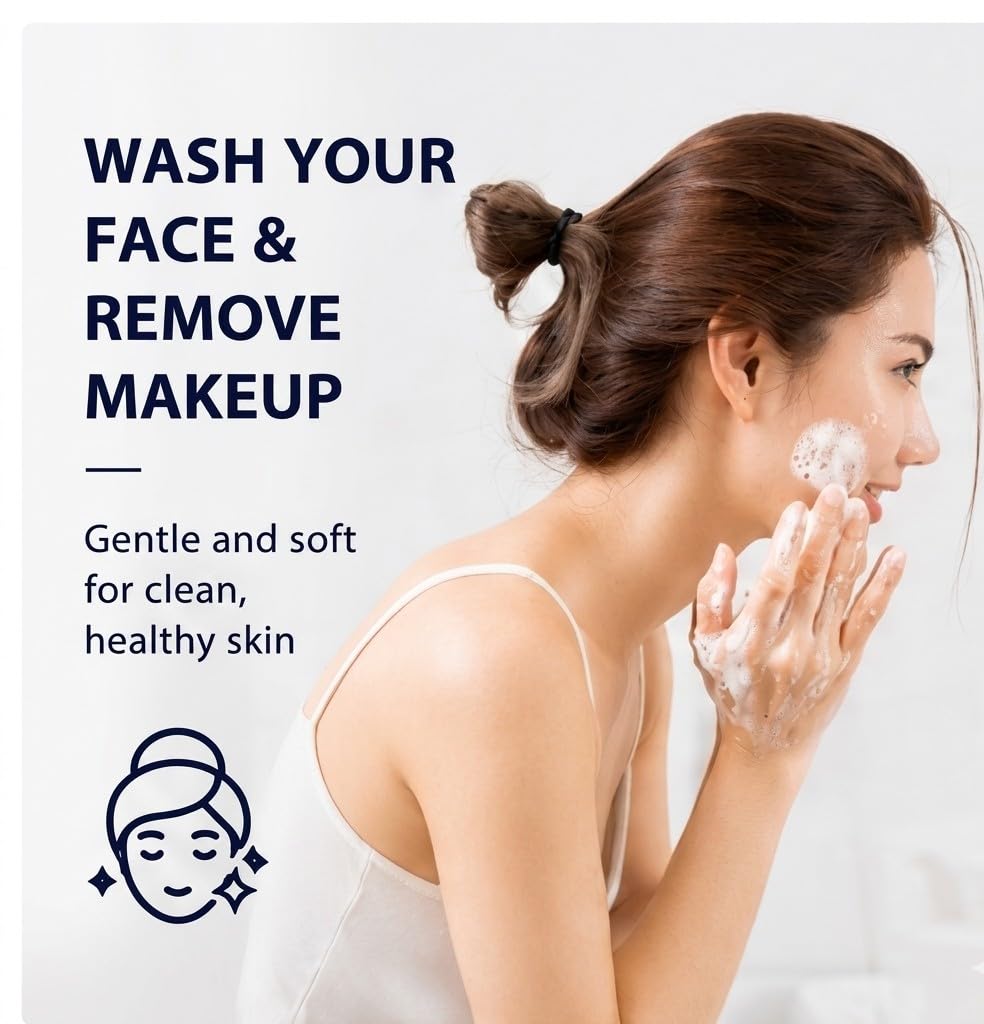 Generic Disposable Face Towels XL used for makeup removal and skincare routines.