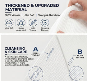 Generic Disposable Face Towels XL wet use demonstrates cleansing and refreshing application.