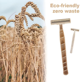 Generic Disposable Razor biodegradable wheat straw construction.