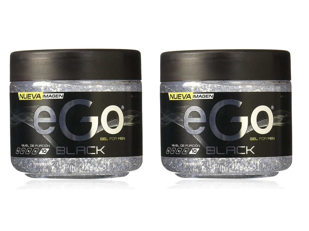 Generic eGo Black hair gel bottle with strong hold for men