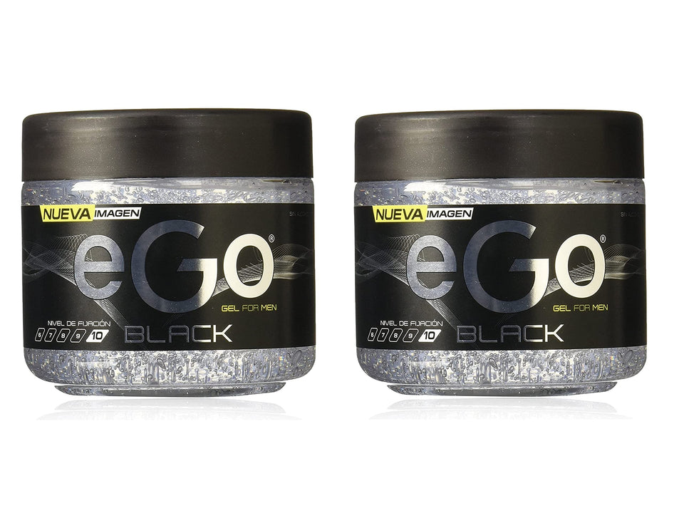 Generic eGo Black hair gel bottle with strong hold for men