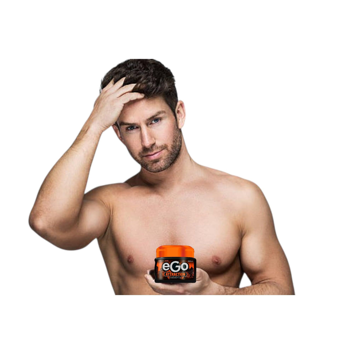 Generic Ego Gel for Men Attraction packaging and tub lid clearly displayed