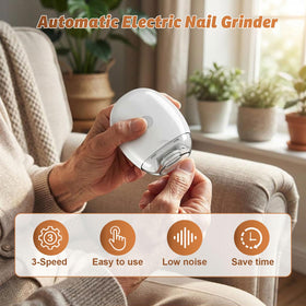 Generic Electric Nail Clipper 3-speed offers gentle to strong trimming control across nail types.