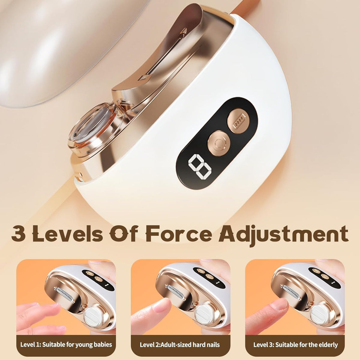 Generic Electric Nail Clippers auxiliary lighting for better visibility