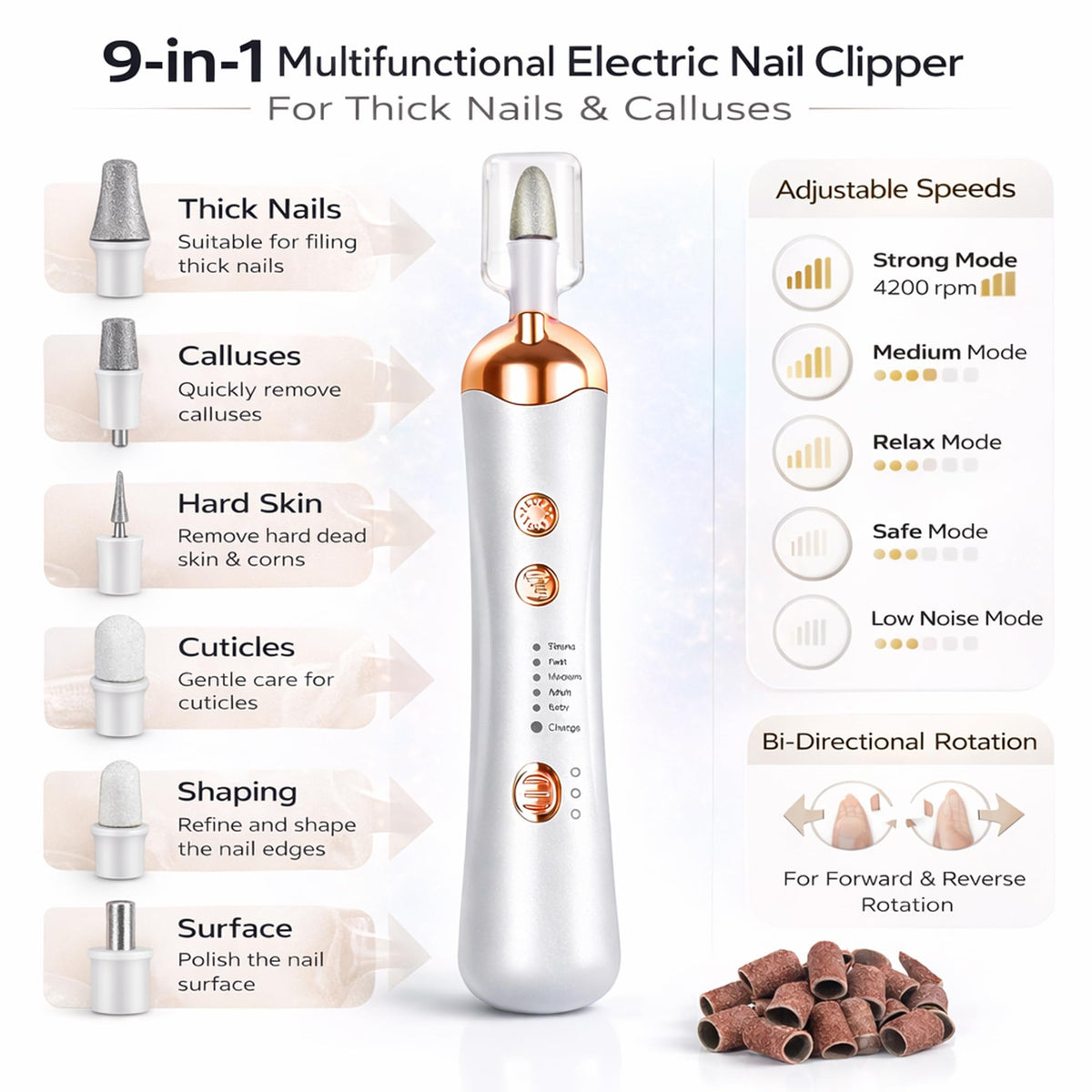 Generic seniors’ nail clippers promoting comfortable grip and smooth filing.