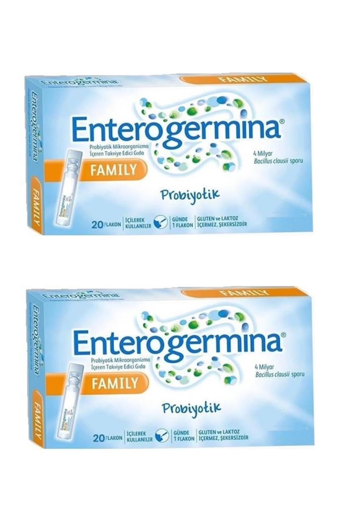 Generic Enterogermina Family 40-vial pack for convenient digestive support on the go