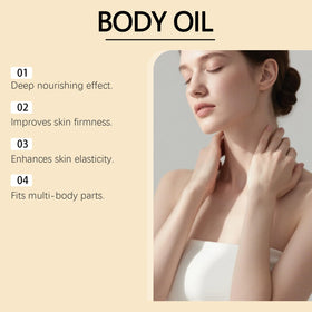 Label on ERAE Queen Body Oil bottle showing 120ml