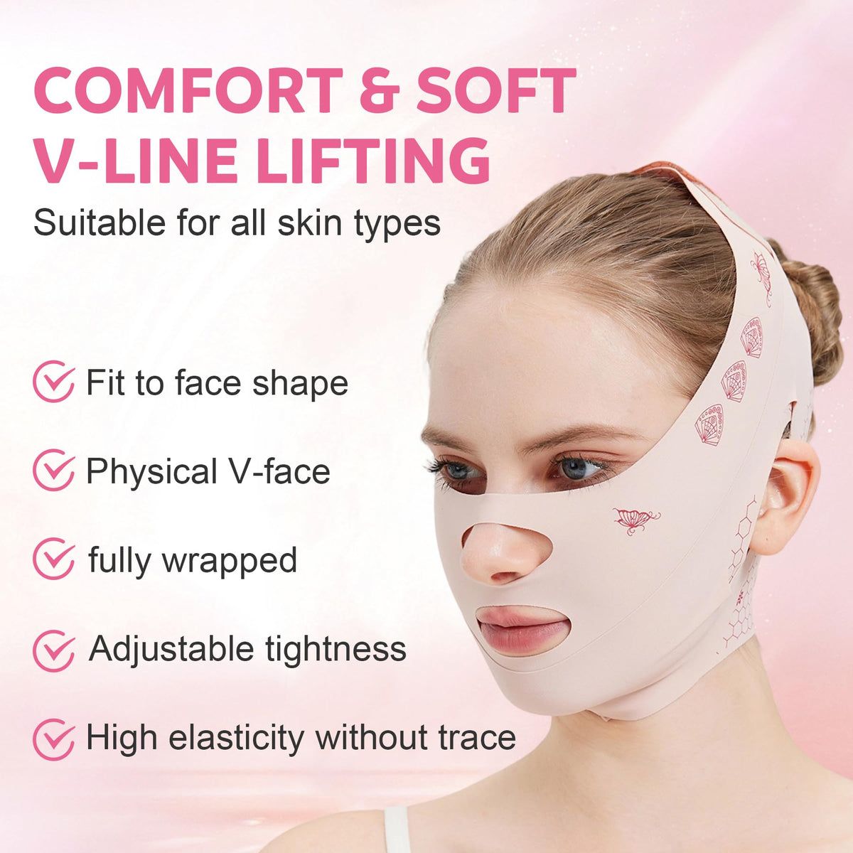 Generic Face Strap Forehead Lift Band close-up of smooth, breathable material.