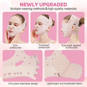 Generic Face Strap Forehead Lift Band portable in a cosmetic bag for travel use.