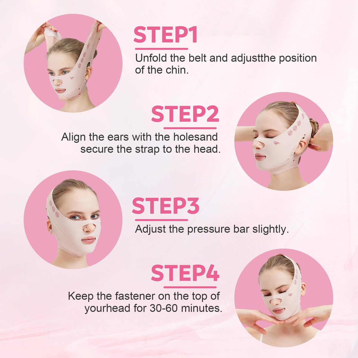 Generic Face Strap Forehead Lift Band side detail highlights breathable, soft fabric.