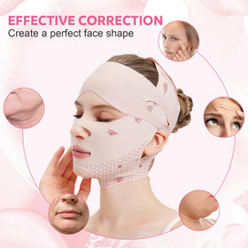 Generic Face Strap Forehead Lift Band worn during sleep demonstrates gentle support.