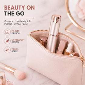Generic Facial Hair Remover compact body fits in purse for quick touch-ups