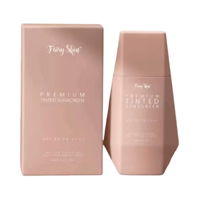 Generic Fairy Skin tinted sunscreen texture close-up highlights silky finish.
