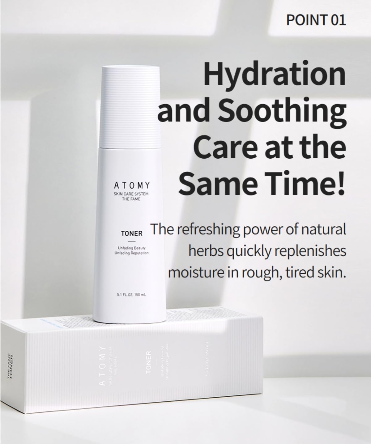 Generic The Fame Toner with panthenol ingredient gently hydrates and soothes.