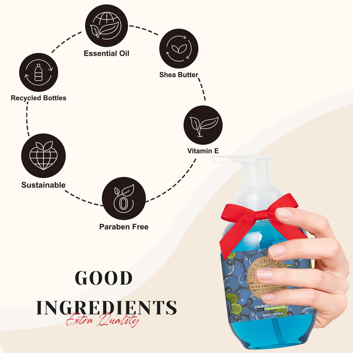 Generic Fresh Milk Strawberry foaming hand soap bottle for daily indulgence