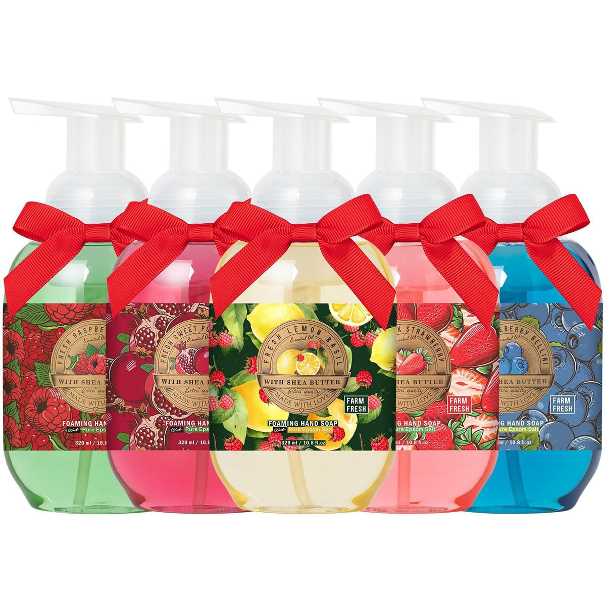 Generic foaming hand soap gift set in a reusable box, ready for gifting