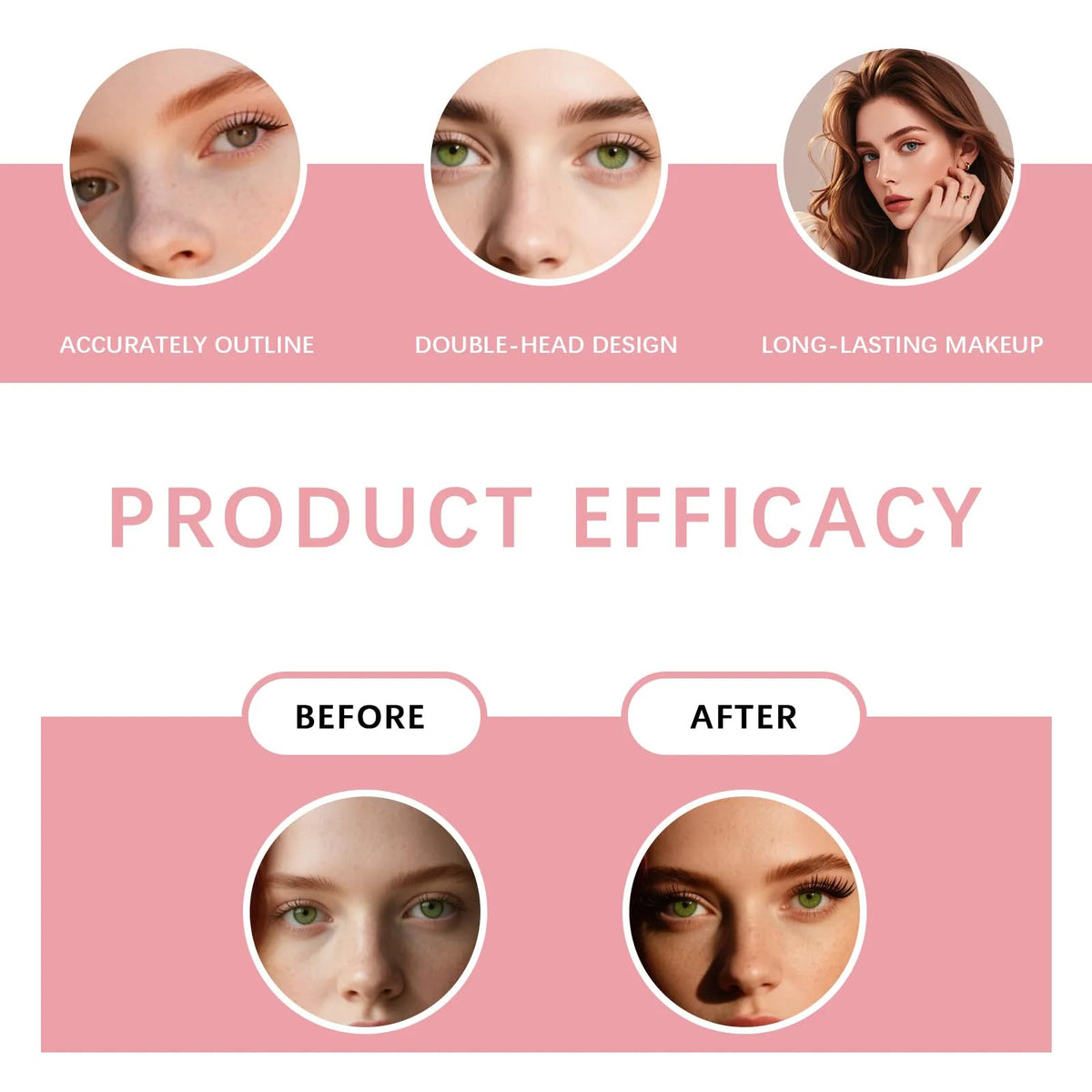Generic foldable eyeliner kit is travel-ready for on-the-go touch-ups.