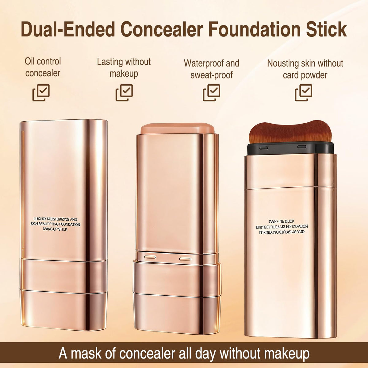 Generic foundation stick Korean 3in1 offers versatile coverage for day-to-night looks