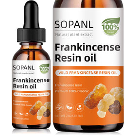 Generic Frankincense Resin Oil on a face bottle, delivering light hydration for all skin types.