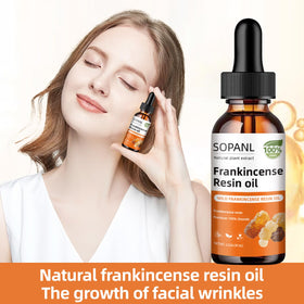 Generic Frankincense Resin Oil texture close-up, rich yet lightweight for rapid absorption.