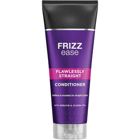 Generic Frizz Ease conditioner bottle for silky straight styling and frizz control.