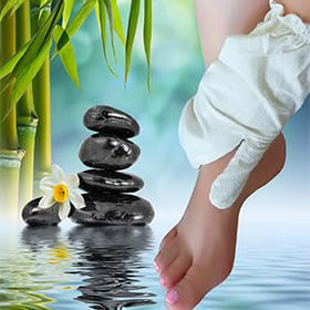 Generic Garshana Gloves dry brushing action demonstrates circulation support