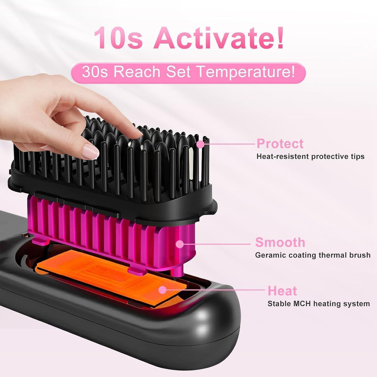 Generic Go Brush Pro travel kit supports cord-free styling anywhere.