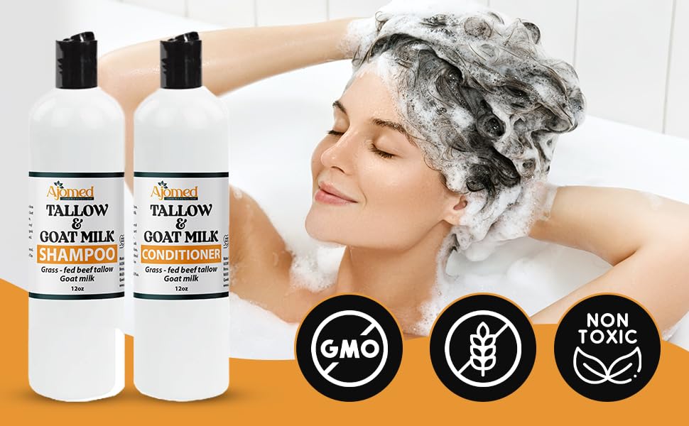 Generic Goat Milk Conditioner jar supports hydrated, smoother hair.
