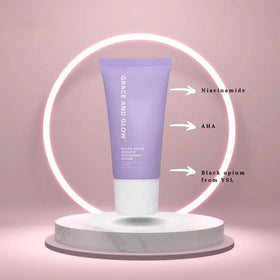 Grace and Glow serum on skin showing fast-absorbing non-sticky finish