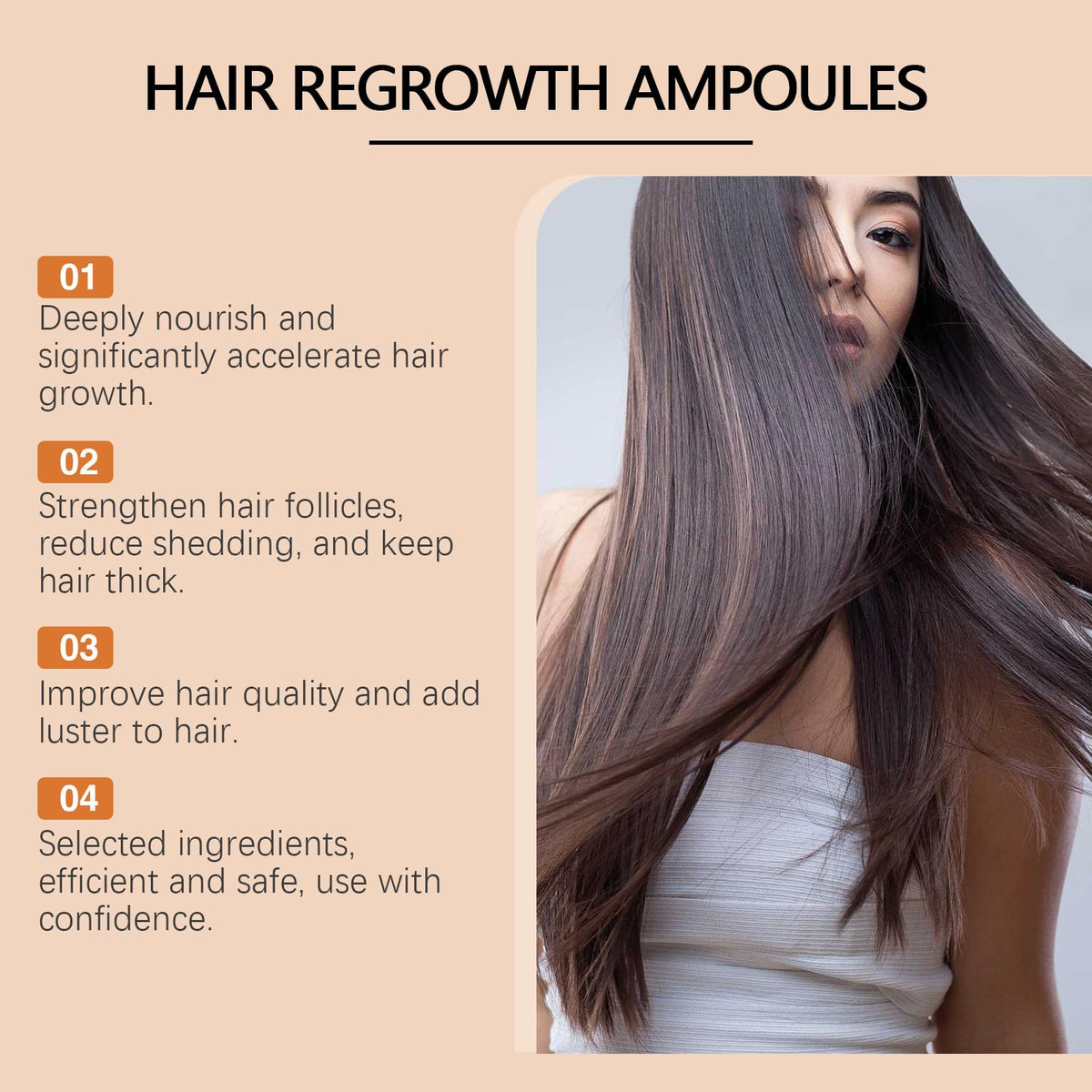Generic Hair Growth Ampoules 2ml ampoule-pack showing precise dosing and fresh formula.