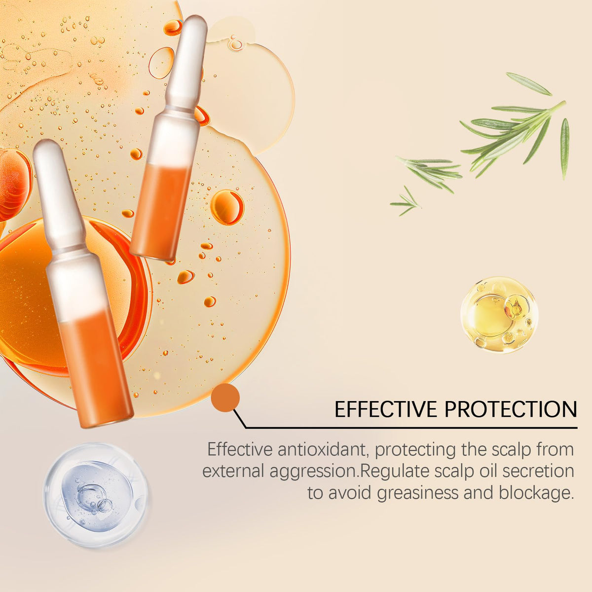Generic Hair Growth Ampoules damaged-hair care scene suggesting strengthening effects.
