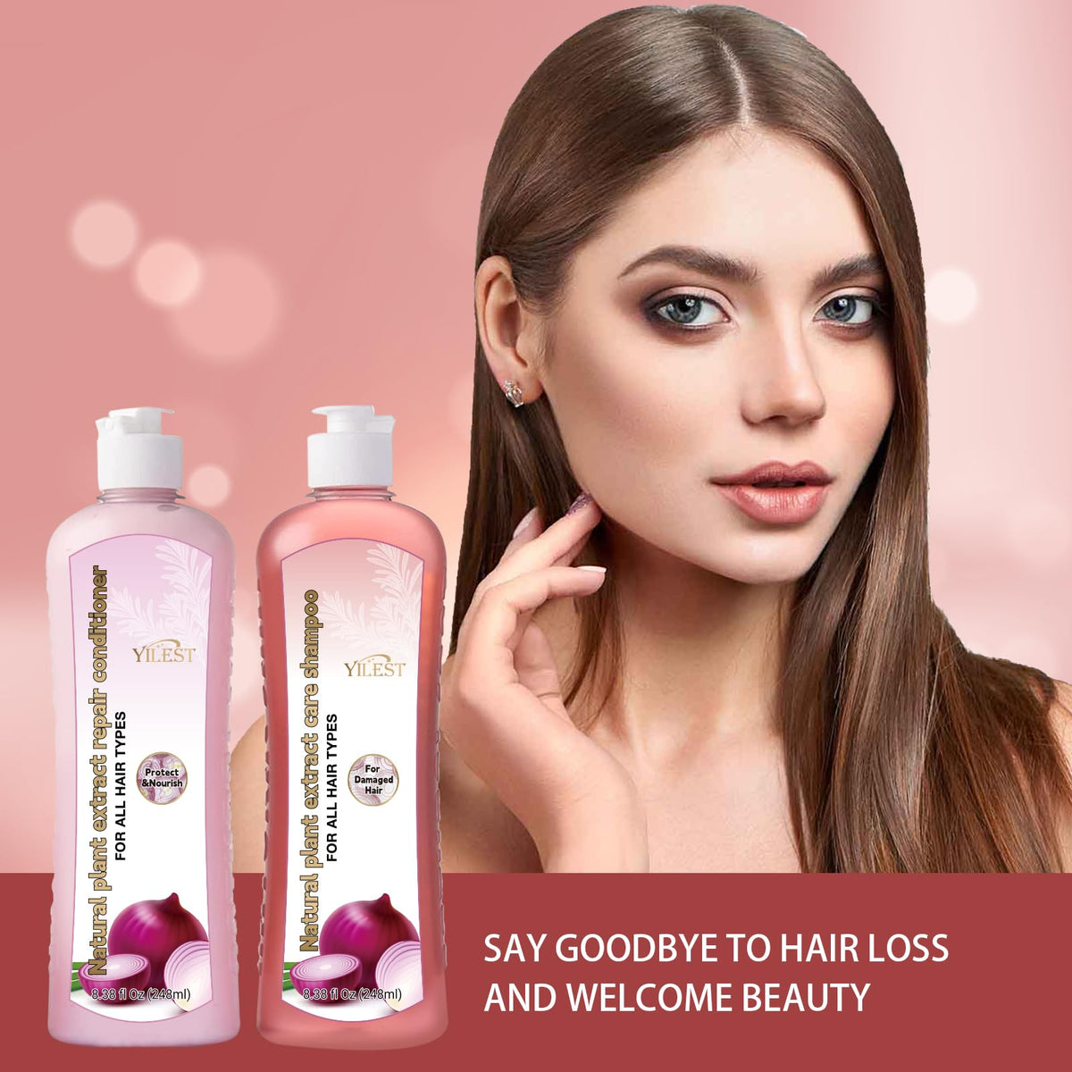 Generic Hair Growth Conditioner bottle front emphasizing hydration and shine.