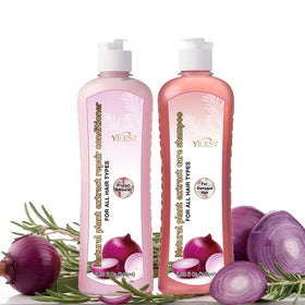 Generic Hair Growth Shampoo bottle front highlighting onion and rosemary formula for healthier hair.