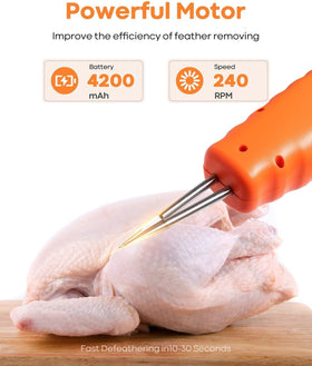 Generic Handheld Chicken Plucker with waterproof body for easy cleanup.