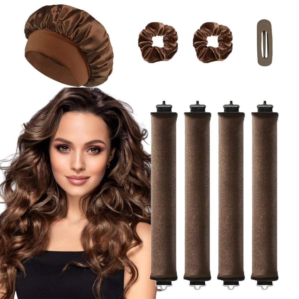 Generic heatless curls overnight curler set close-up for damage-free sleep styling.