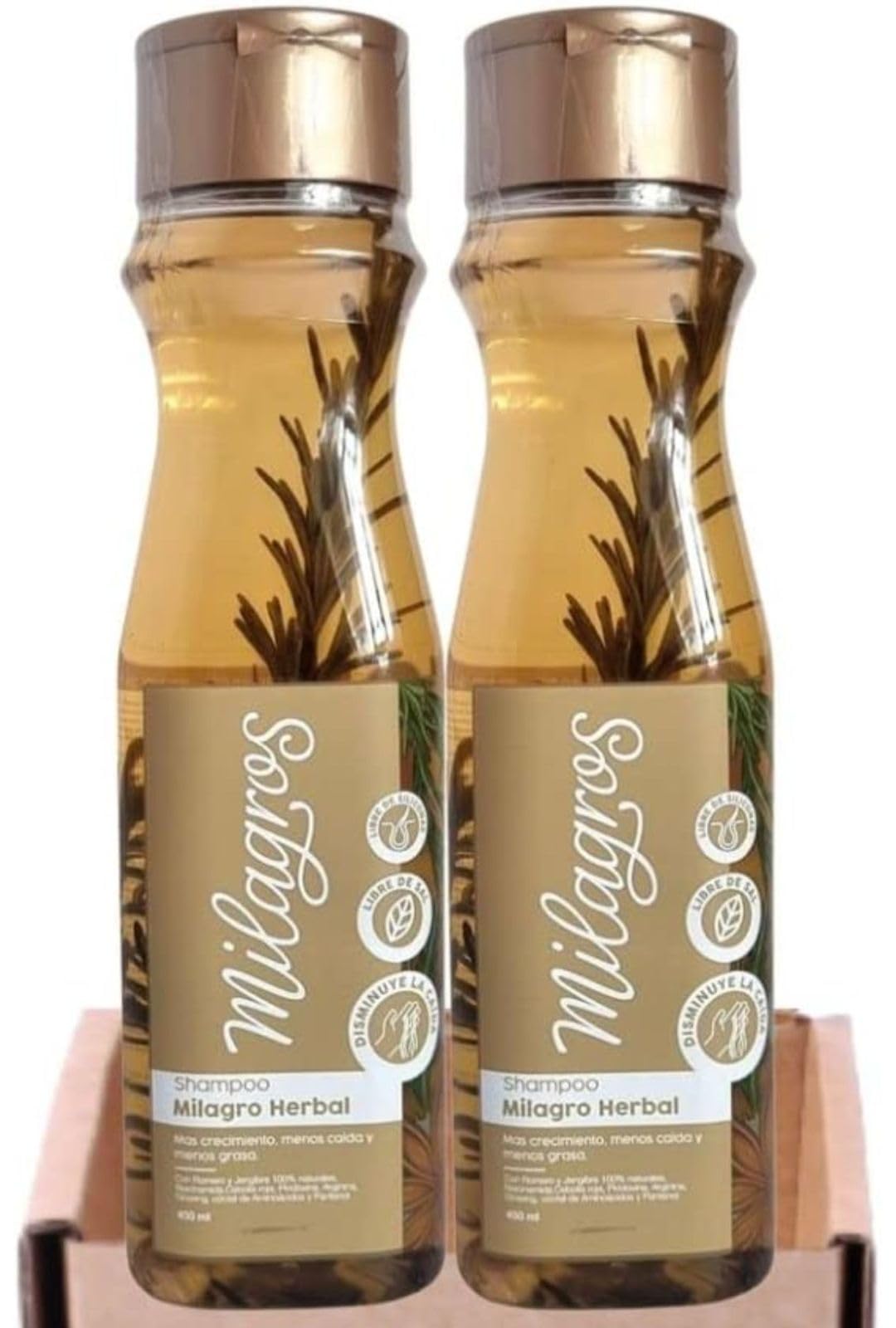 Generic Herbal Shampoo bottle with rosemary and ginger for healthier scalp and softer hair