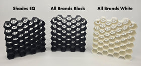 Generic HexRacks wall-mount setup shown for space-saving organization.