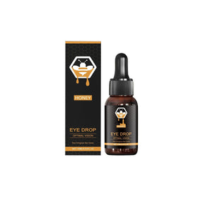 Generic Honey Eye Care bottle closeup for portable, easy daily use.