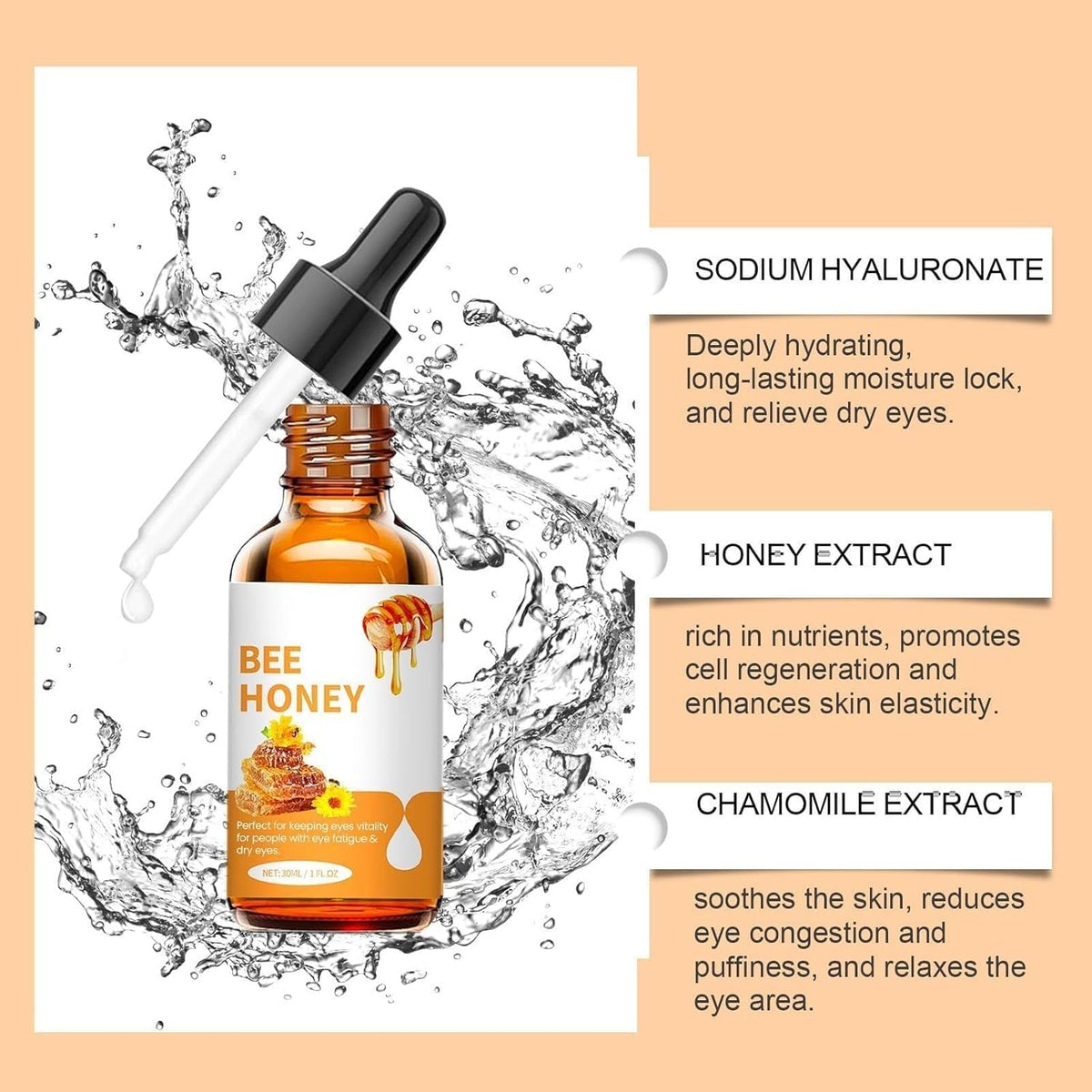 Generic Honey Eye Care on-the-go pack; travel-friendly design.