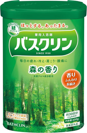 Generic Hot Spring Onsen Bath Powder forest scent bottle ready for a relaxing soak.