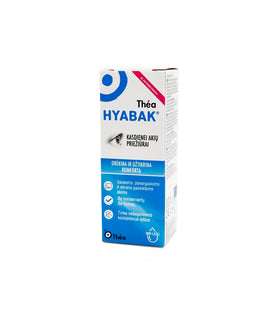 Generic Hyabak 10 ml bottle with dropper for soothing eye moisture.