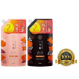 Generic Ichi-kami moisturizing conditioner bottle smooths strands for detangling.