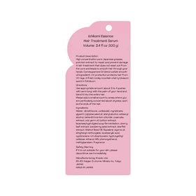 Ichikami hair serum close-up reveals silky-sheen finish for smooth hair.