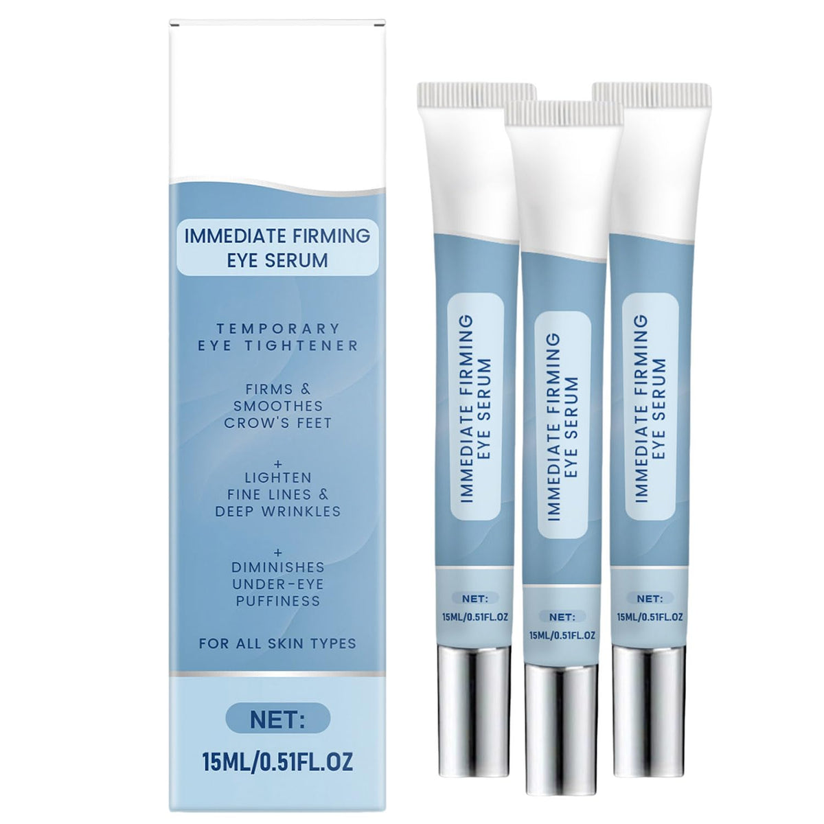 Generic Instant Firming Eye Serum bottle for portable anti-aging eye care