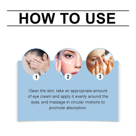 Generic Instant Firming Eye Serum closeup drops showing fast absorption