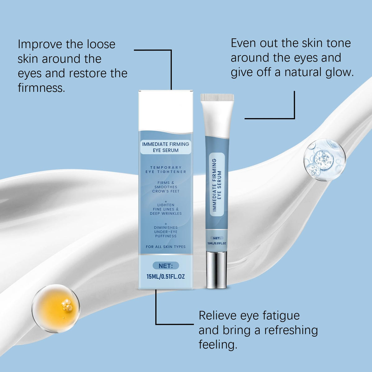 Generic Instant Firming Eye Serum natural ingredients support gentle daily use