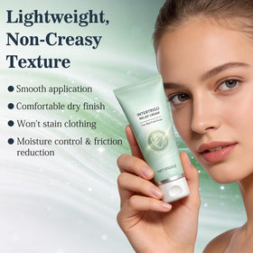 Generic Intertrigo Relief Cream applied to abdominal folds to reduce friction
