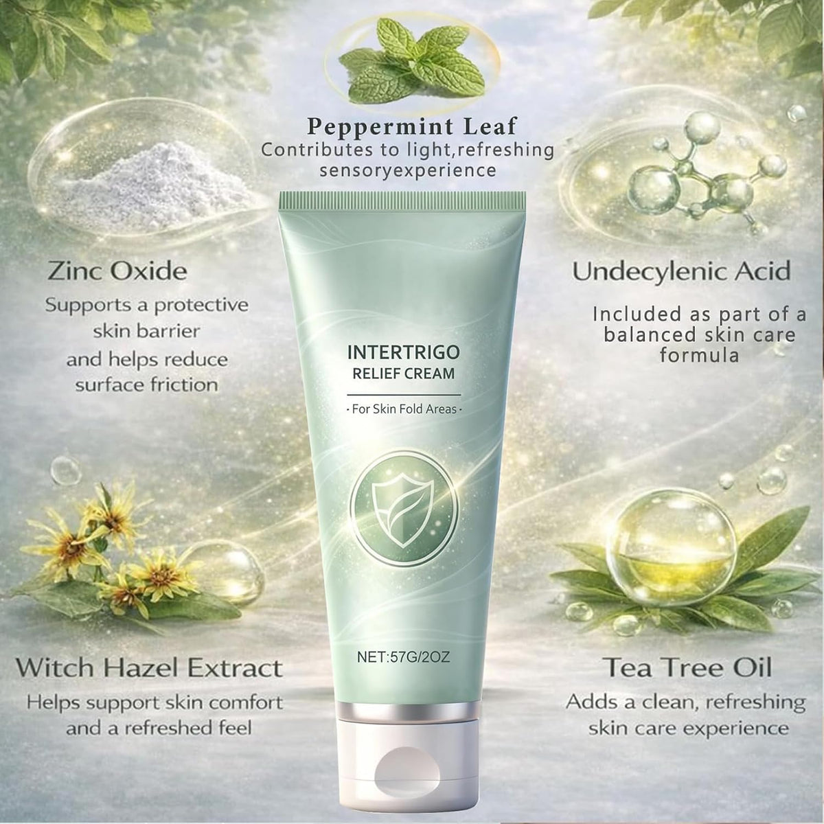Generic Intertrigo Relief Cream zinc oxide and undecylenic acid ingredients spotlight